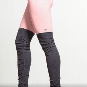 Alo Goddess Leggings Light Pink & Grey Size Small